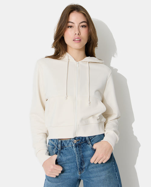 Sweat zippé avec étoile motif léopard - PIMKIE - 1