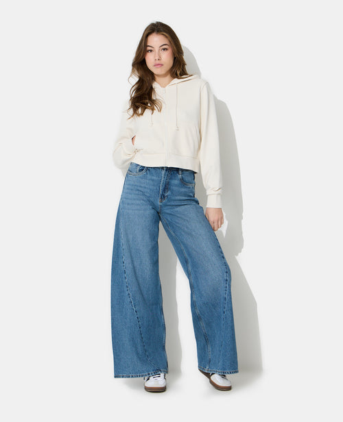 Sweat zippé avec étoile motif léopard - PIMKIE - 2