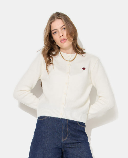 Gilet col rond avec étoile brodée - PIMKIE - 1