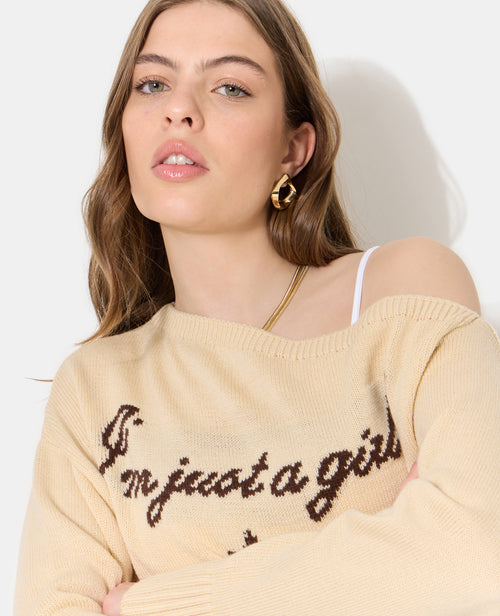 Pull asymétrique avec écriture poitrine - PIMKIE - 2