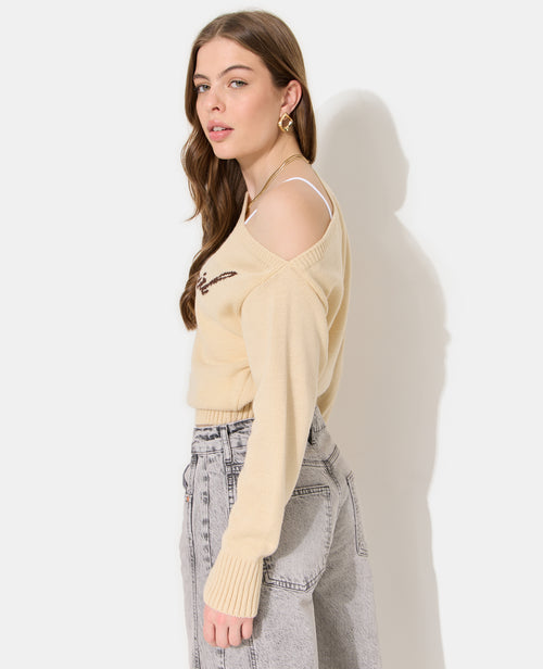 Pull asymétrique avec écriture poitrine - PIMKIE - 6