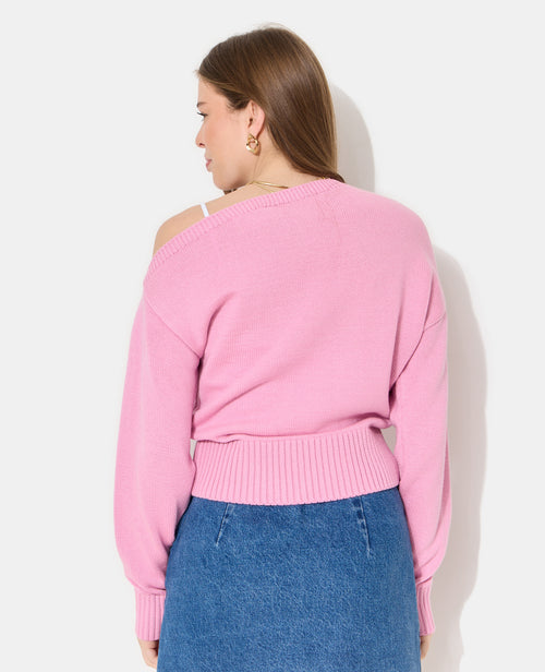 Pull asymétrique avec écriture poitrine - PIMKIE - 6