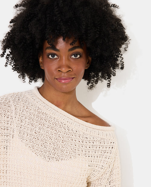 Pull asymétrique en maille ajourée - PIMKIE - 2