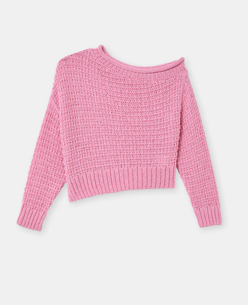 Pull asymétrique en maille ajourée - PIMKIE - 4