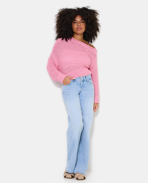 Pull asymétrique en maille ajourée - PIMKIE - 5