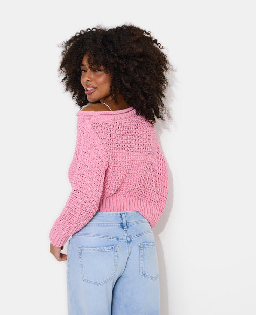 Pull asymétrique en maille ajourée - PIMKIE - 6