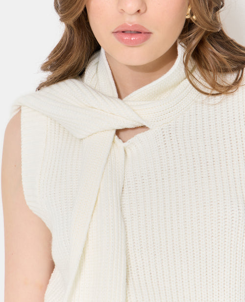 Pull sans manches avec col à nouer - PIMKIE - 2