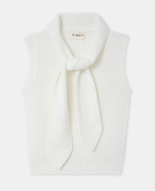 Pull sans manches avec col à nouer - PIMKIE - 4