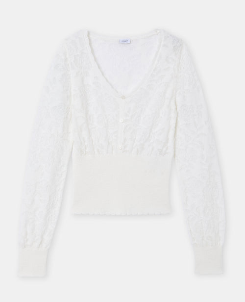 Pull en maille ajourée motif fleurs - PIMKIE - 4