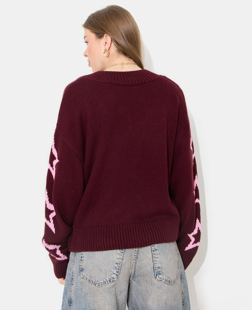 Pull col V avec étoiles - PIMKIE - 6