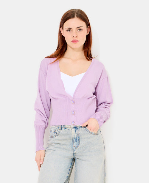 Gilet encolure V avec boutons fantaisie - PIMKIE - 1