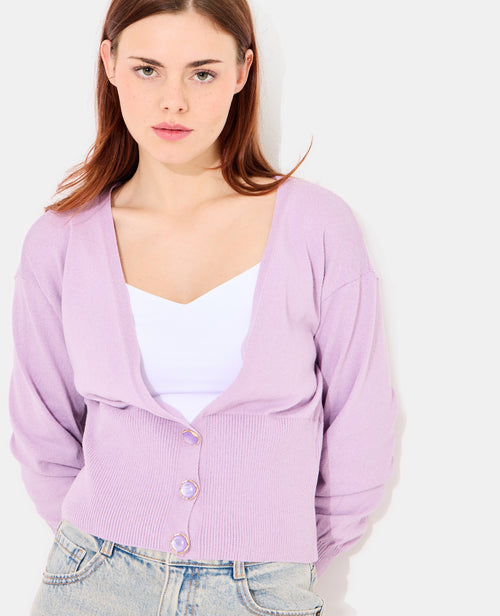 Gilet encolure V avec boutons fantaisie - PIMKIE - 2
