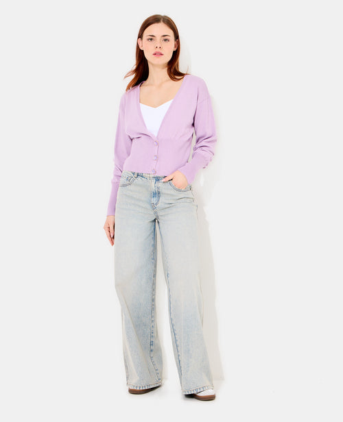Gilet encolure V avec boutons fantaisie - PIMKIE - 3