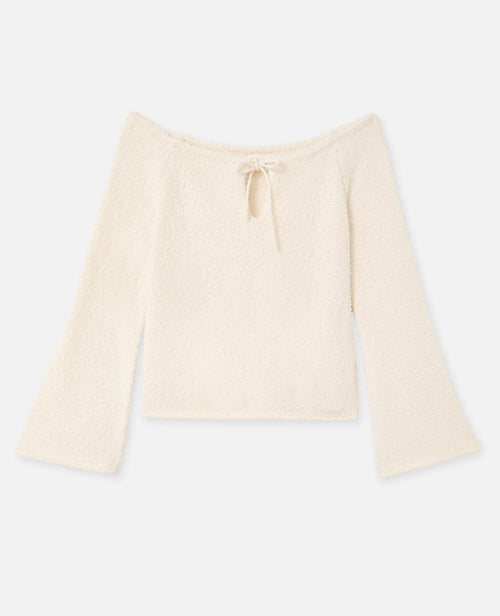 Pull encolure Bardot en maille poilue - PIMKIE - 4