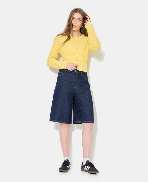 Gilet court en maille ajourée et reliefée - PIMKIE - 3