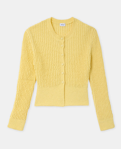 Gilet court en maille ajourée et reliefée - PIMKIE - 4