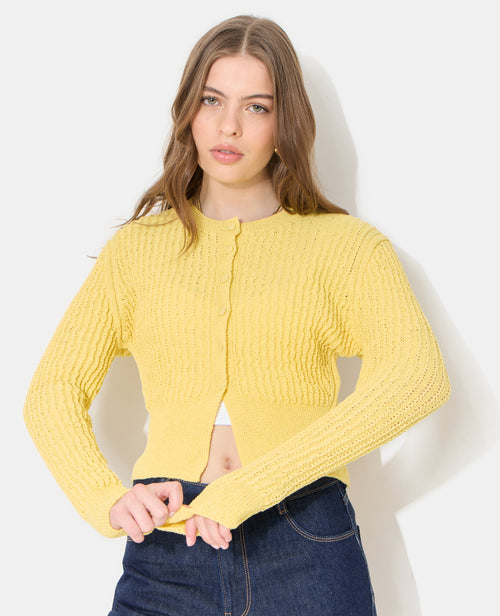 Gilet court en maille ajourée et reliefée - PIMKIE - 7