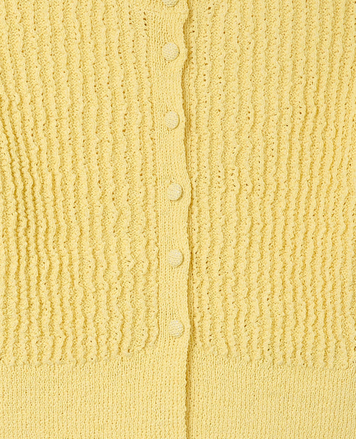 Gilet court en maille ajourée et reliefée - PIMKIE - 8