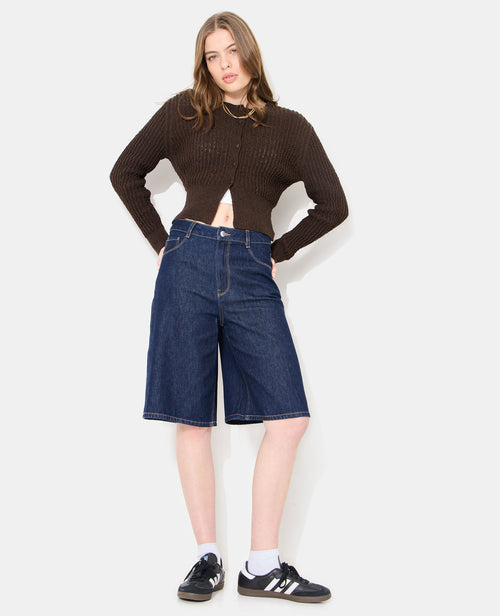 Gilet court en maille ajourée et reliefée - PIMKIE - 3