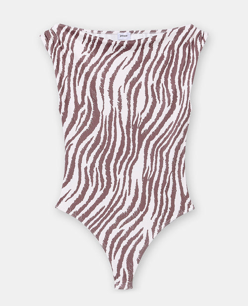 Body sans manches encolure drapée motif zèbre - PIMKIE - 4