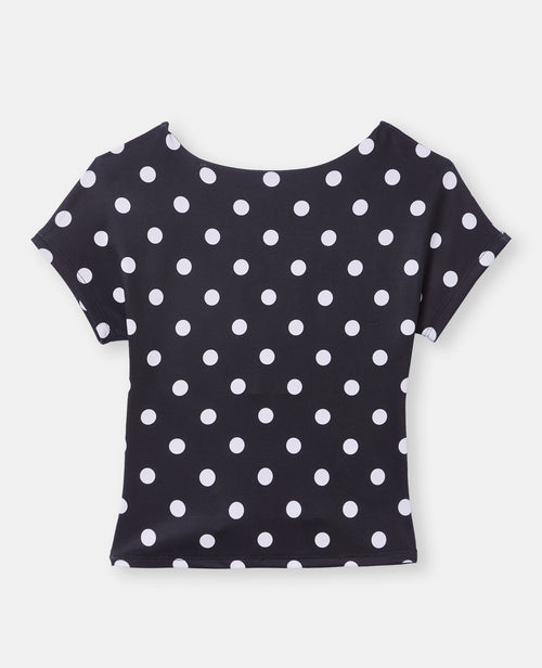 Top court dos ouvert motif pois - PIMKIE - 4