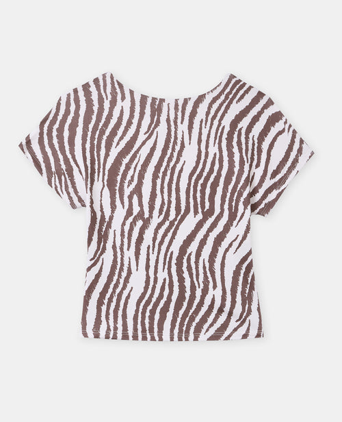 Top court dos ouvert motif zèbre - PIMKIE - 4