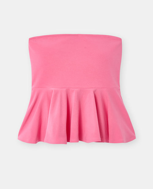 Top bustier peplum avec volant - PIMKIE - 4