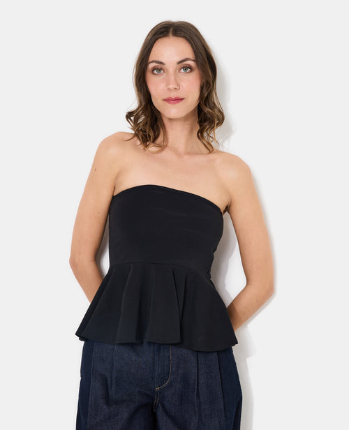 Top bustier peplum avec volant - PIMKIE - 5