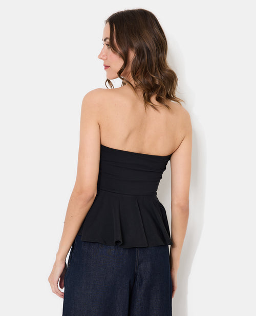 Top bustier peplum avec volant - PIMKIE - 6