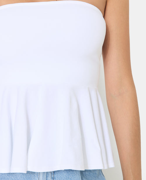 Top bustier peplum avec volant - PIMKIE - 2