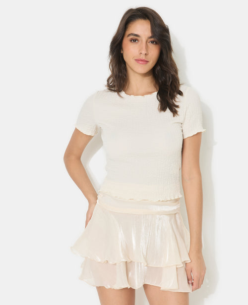 T-shirt en tissu bubble reliefé - PIMKIE - 1