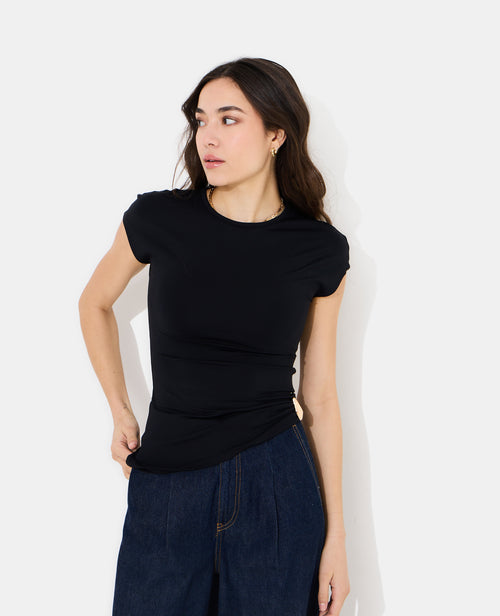 T-shirt asymétrique avec détail bijou - PIMKIE - 1