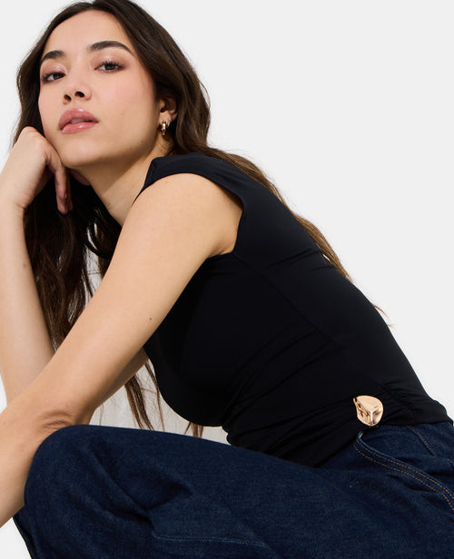 T-shirt asymétrique avec détail bijou - PIMKIE - 5