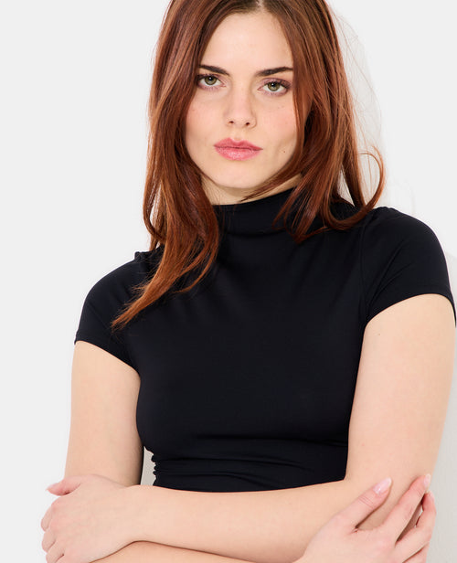 T-shirt avec col montant et fronces côtés - PIMKIE - 2