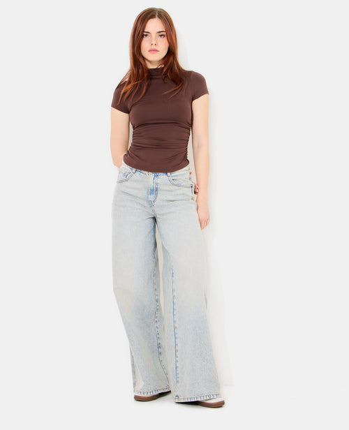 T-shirt avec col montant et fronces côtés - PIMKIE - 5