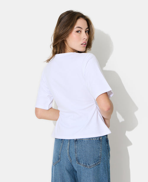 T-shirt avec taille resserrée et froncée - PIMKIE - 6