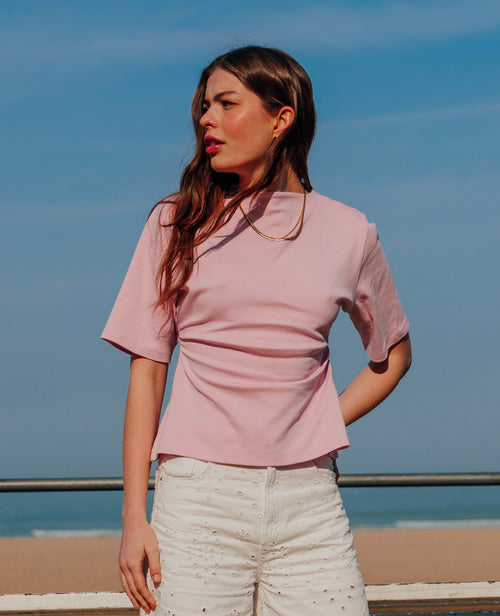 T-shirt avec taille resserrée et froncée - PIMKIE - 1