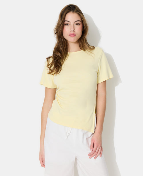 T-shirt asymétrique avec fronces - PIMKIE - 1