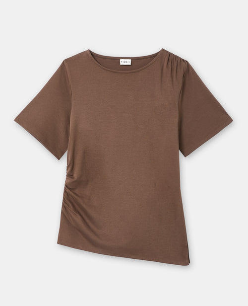 T-shirt asymétrique avec fronces - PIMKIE - 4