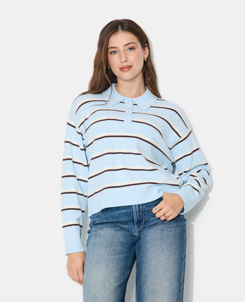 Pull rayé col polo - PIMKIE - 1