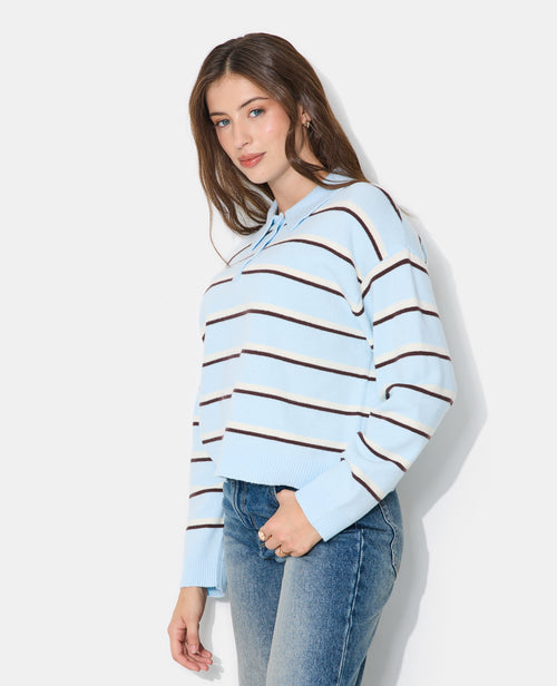 Pull rayé col polo - PIMKIE - 5