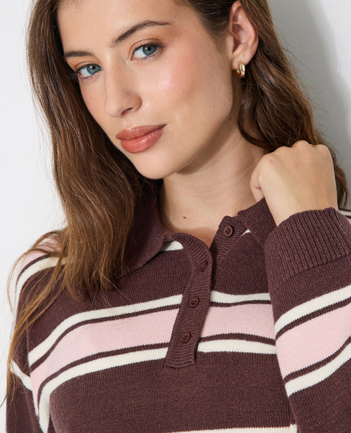 Pull rayé col polo - PIMKIE - 2