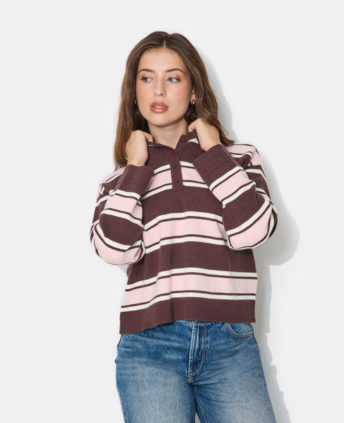 Pull rayé col polo - PIMKIE - 5