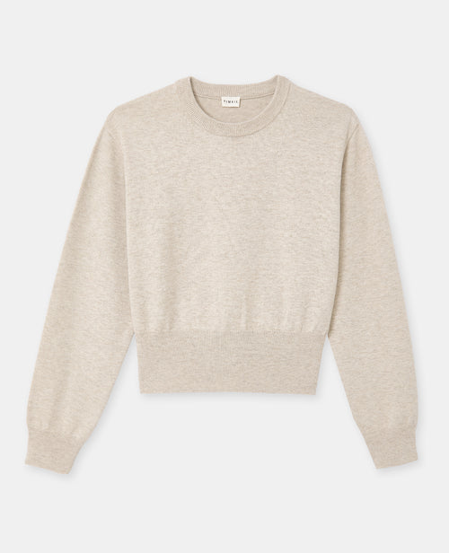 Pull col rond court avec détails bord-côtes - PIMKIE - 4