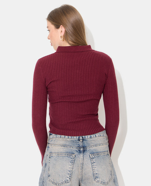 Gilet fin en maille côtelée avec boutons dorés - PIMKIE - 6