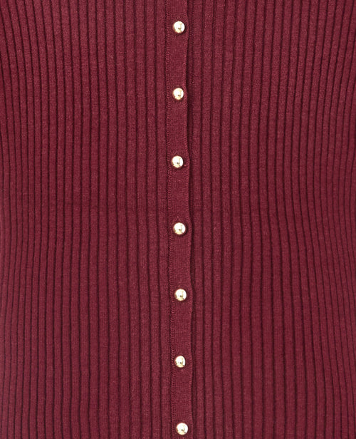 Gilet fin en maille côtelée avec boutons dorés - PIMKIE - 1