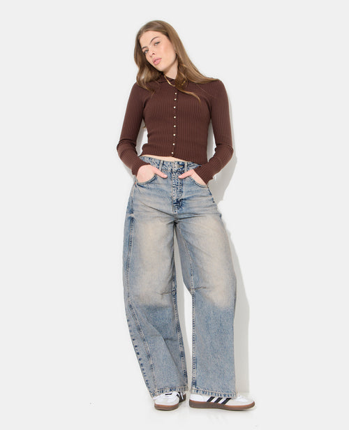 Gilet fin en maille côtelée avec boutons dorés - PIMKIE - 3