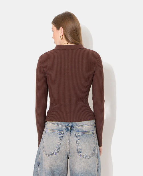 Gilet fin en maille côtelée avec boutons dorés - PIMKIE - 6