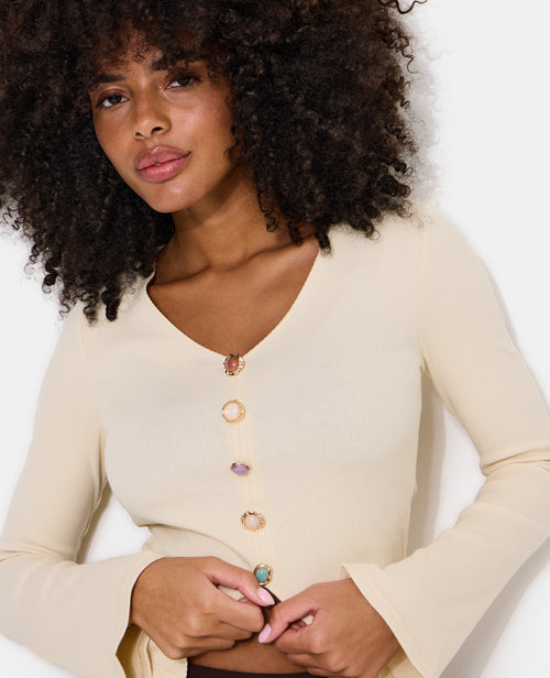 T-shirt manches longues effet gilet boutons fantaisie - PIMKIE - 2