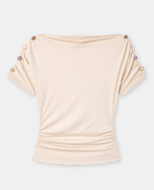 Top manches chauve-souris avec fronces et boutons - PIMKIE - 4